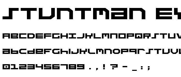 Stuntman Expanded font